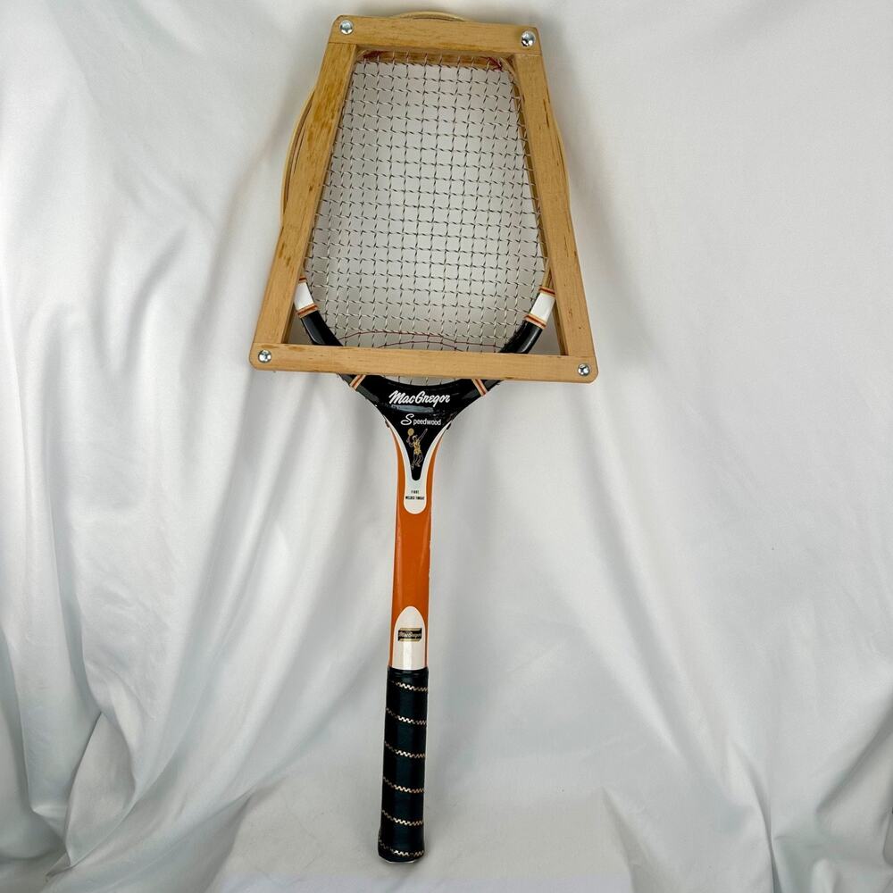 Vintage MacGregor Speedwood Tennis Racket with Regent Press Fibre Welded Throat